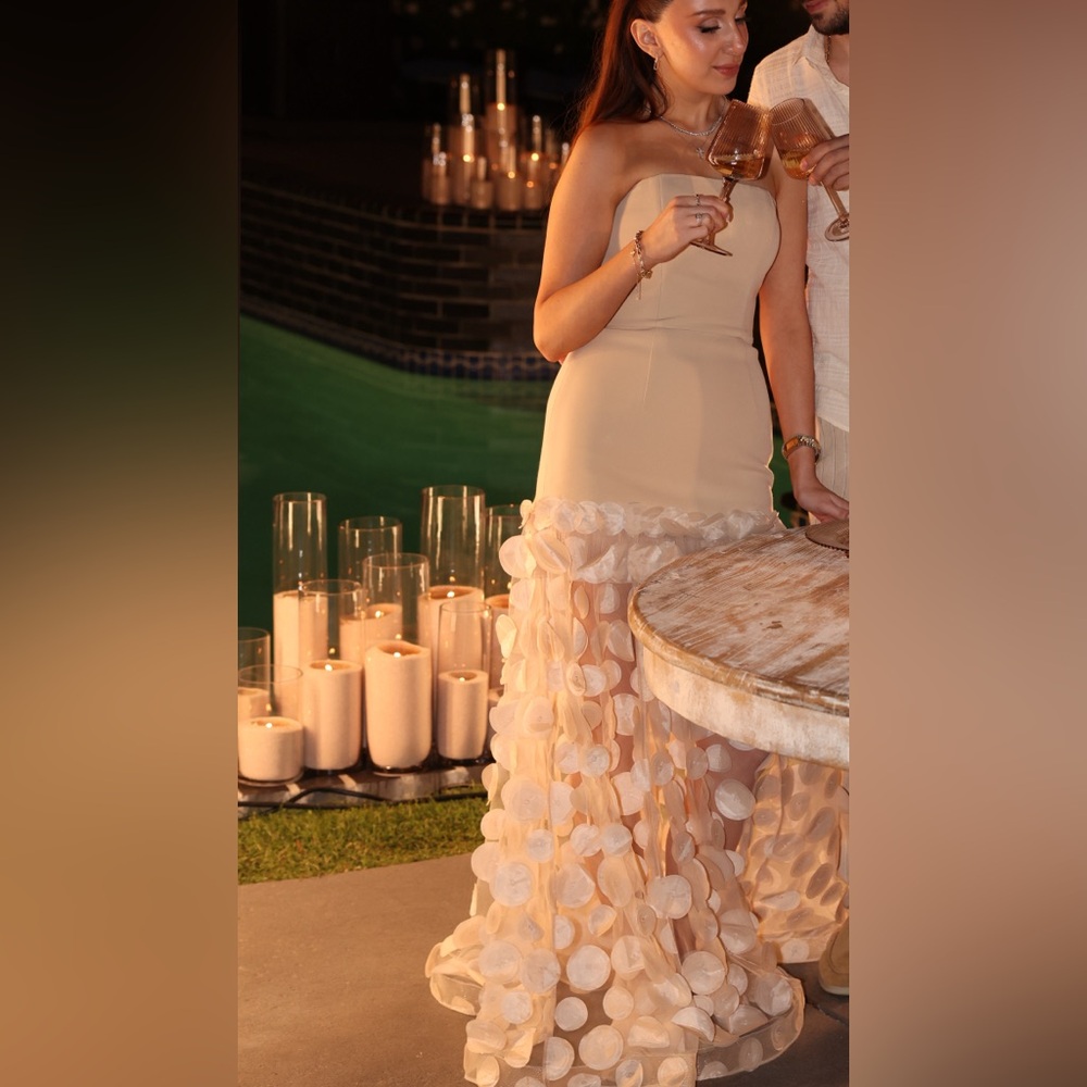 Bronx and Banco Cream Strapless Maxi Dress - Picture 4 of 4